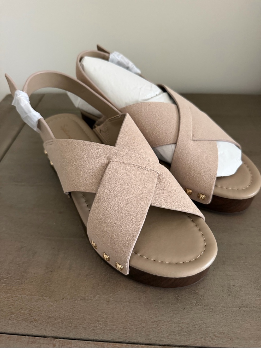 Splendid Suede Crisscross Slingback Sandals